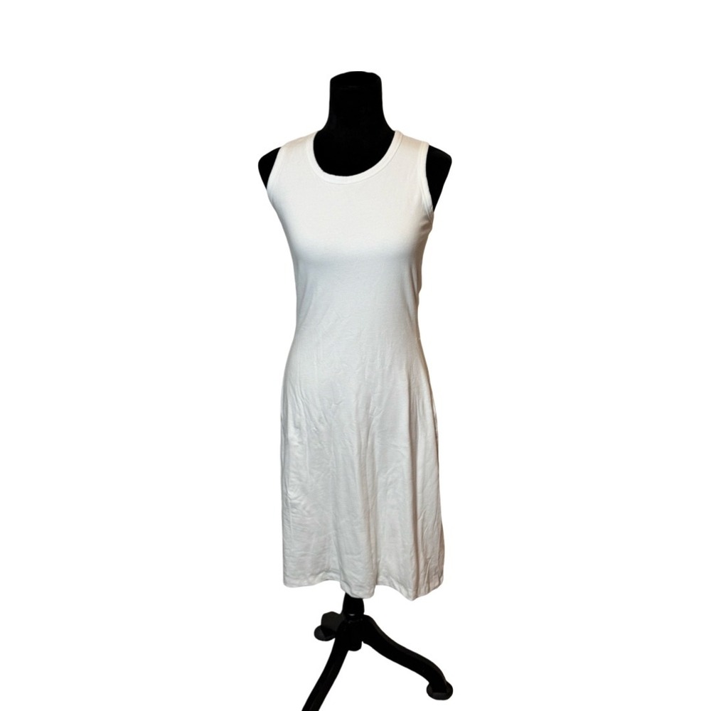 James Perse Blouson Back Tank Dress White Size 2 New with Tags